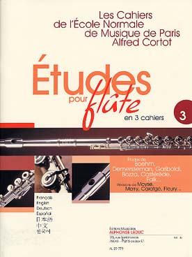 Illustration de ÉTUDES pour flûte : Böhm, Demerssemann, Gariboldi, Bozza, Castérède, Falk... - Vol. 3