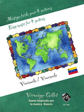 Illustration de MUSIQUE FACILE POUR 4 GUITARES - Vénézuela : Danza inspirada por la musica Ilanera de Véronique Gillet