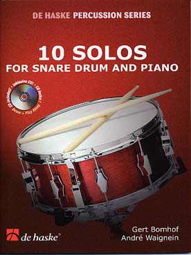 Illustration de 10 Solos pour caisse claire et piano, avec CD écoute et play-along