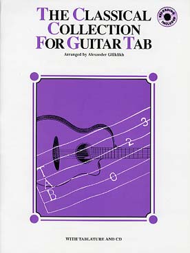 Illustration classical collection for guitar tab.+cd