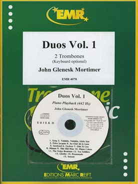 Illustration de DUOS : thèmes célèbres, tr. Mortimer pour 2 trombones et piano + CD - Vol. 1