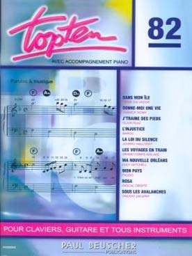 Illustration de Collection TOP : édition simplifiée avec ligne mélodique +accords clavier/guitare - TOP TEN N° 82