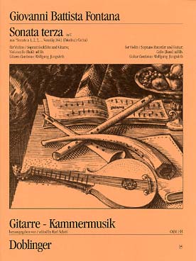 Illustration de Sonata tierza pour violon ou flûte à bec soprano et guitare et basse continue