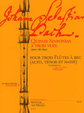 Illustration bach js sinfonias a 3 voix vol. 1