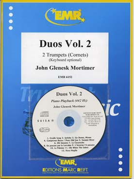 Illustration de DUOS : thèmes célèbres, tr. Mortimer 2 trompettes et piano + CD play-along - Vol. 2