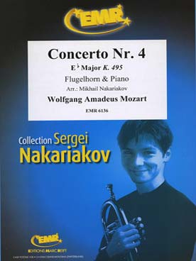 Illustration de Concerto N° 4 K 495 en mi b M pour cor, tr. Nakariakov pour bugle et piano