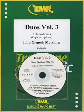 Illustration de DUOS : thèmes célèbres, tr. Mortimer pour 2 trombones et piano + CD - Vol. 3