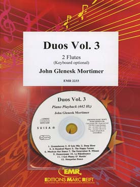 Illustration de DUOS : thèmes célèbres, tr. Mortimer pour 2 flûtes et piano + CD - Vol. 3