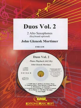 Illustration de DUOS : thèmes célèbres, tr. Mortimer pour 2 saxophones alto et piano + CD play-along - Vol. 2