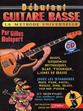 Illustration de DÉBUTANT GUITARE BASSE : l'ABC de la guitare basse avec CD play-along