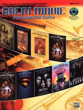 Illustration de GREAT MOVIE instrumental solos, 10 musiques de film : Star wars - Harry Potter - Superman...