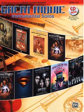 Illustration de GREAT MOVIE instrumental solos, 10 musiques de film : Star wars - Harry Potter - Superman...