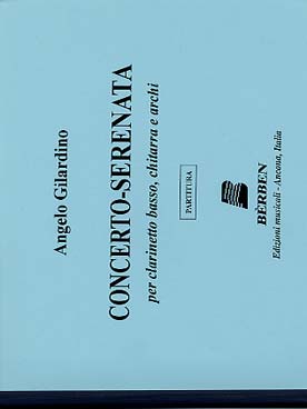 Illustration de Concerto serenata pour clarinette basse, guitare et cordes - conducteur