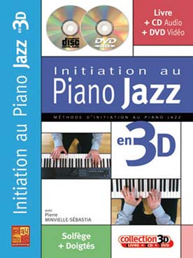 Illustration de Initiation au piano jazz en 3 D (CD et DVD)