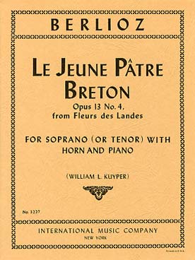 Illustration de Le Jeune pâtre breton op. 13/4 pour soprano ou ténor, cor et piano   