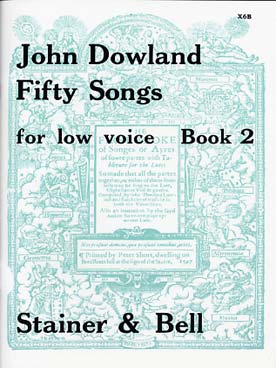Illustration de 50 Songs (voix et luth notation clavier sur 2 portées) - Vol. 2 : voix basse