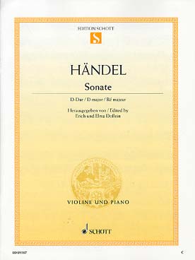 Illustration haendel sonate en re maj (tr. doflein)
