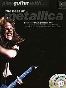 Illustration play guitar with metallica best of