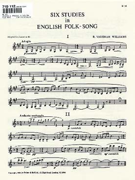 Illustration de 6 Studies in English folk song