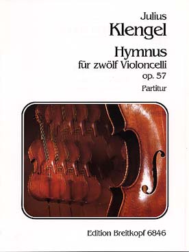 Illustration de Hymnus op. 57 pour 12 violoncelles - Conducteur