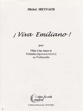 Illustration de Viva Emiliano pour flûte à bec ténor et timbales
