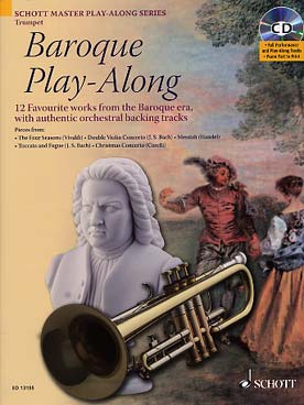 Illustration de BAROQUE PLAY-ALONG : 12 pièces avec CD play-along orchestre + partie de piano PDF à imprimer