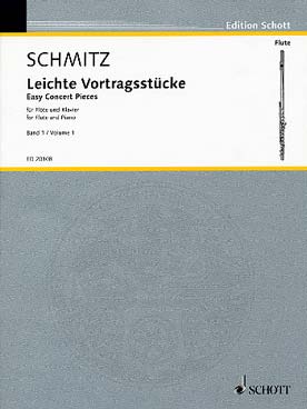 Illustration de LEICHTE VORTRAGSSTÜCKE : 10 pièces de concert faciles (sél. Schmitz) - Vol. 1 : G. J. Schmitz, Mozart, Grieg, Beethoven, Satie