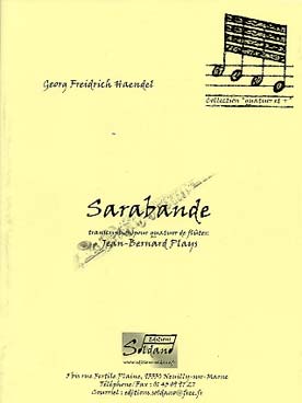 Illustration de Sarabande, tr. Plays pour quatuor (2 flûtes en ut, flûte alto en sol et flûte basse en ut) ou ensemble de flûtes