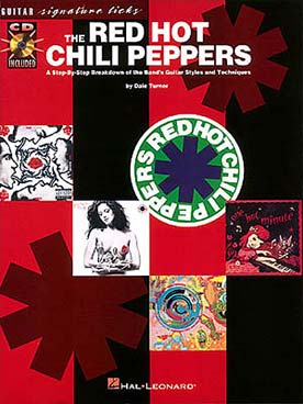 Illustration red hot chili peppers guitar signature..
