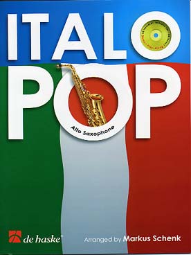 Illustration italo pop avec cd saxo alto