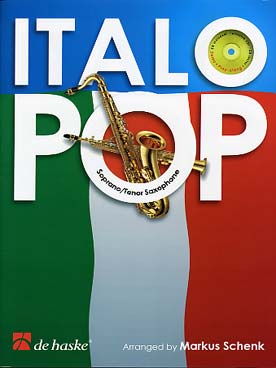 Illustration italo pop avec cd saxo tenor