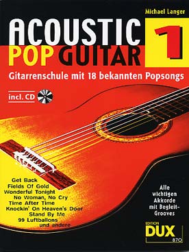 Illustration acoustic pop guitar avec cd vol 1