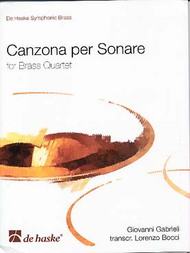 Illustration de Canzona per sonare, tr. Bocci pour quatuor de cuivres (2 trompettes, cor et trombone)