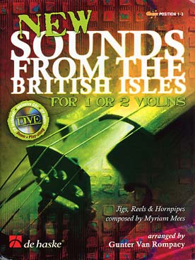 Illustration de NEW SOUNDS FROM THE BRITISH ISLES : compositions traditionnelles originales de Myriam Mees pour 1 ou 2 violons + CD