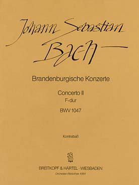 Illustration bach js concerto brand. bwv 1047 cbasse