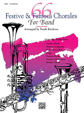 Illustration de 66 Festive and famous chorales for band - partie de clarinette 1