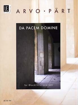 Illustration de Da Pacem domine, orig. pour chœur, version pour 4 flûtes à bec SATB