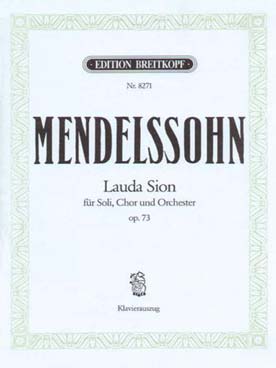 Illustration de Lauda Sion op. 73 pour soli, chœur et orchestre chant/piano