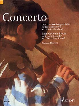Illustration de CONCERTO : 19 pièces de concert faciles (flûte à bec soprano) : Susato, Phalèse, Hotteterre, Van Eyck, Dowland...