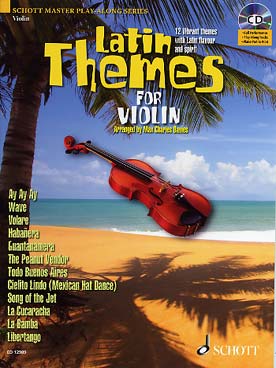 Illustration latin themes avec cd violon