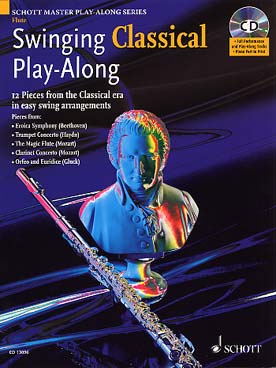 Illustration de SWINGING CLASSICAL PLAY-ALONG : arrangements faciles swing de pièces de Beethoven, Haydn, Mozart, Gluck... avec CD play-along + partie de piano PDF à imprimer