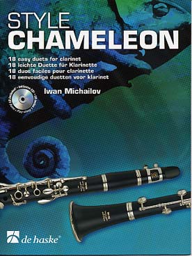 Illustration michailov style chameleon clarinette