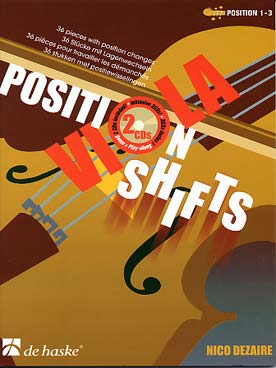 Illustration de Viola position, pièces originales avec CD play-along - Viola position shifts : 36 pièces pour les changements de position 1 à 3