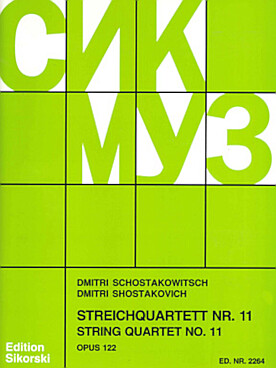 Illustration de Quatuor à cordes N° 11 op. 122 en fa m