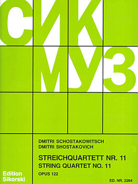 Illustration chostakovitch quatuor n°11 op. 122