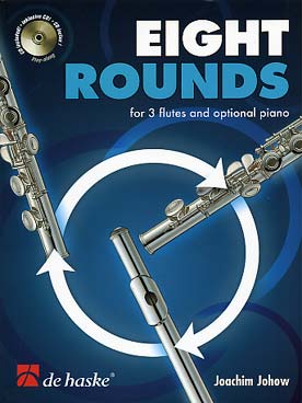 Illustration de Eight rounds pour 3 flûtes en canon et CD play-along + partie de piano