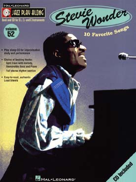 Illustration de JAZZ PLAY ALONG SERIES + CD play-along - Vol. 52 : Stevie Wonder