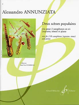 Illustration de Deux scènes populaires pour saxophone soprano, saxophone ténor et piano