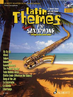 Illustration latin themes avec cd saxophone tenor