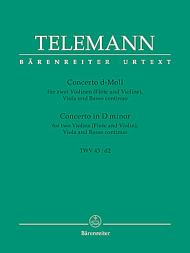 Illustration de Concerto TWV 43:d2 en ré m